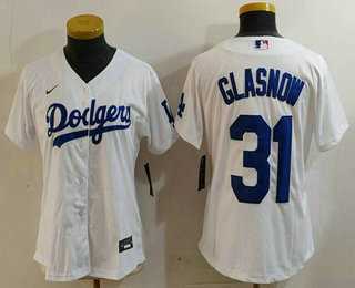 Womens Los Angeles Dodgers #31 Tyler Glasnow White Stitched Cool Base Nike Jersey